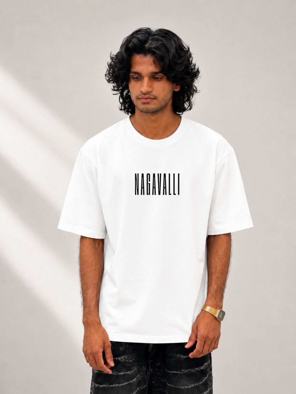 Nagavalli white oversized tee